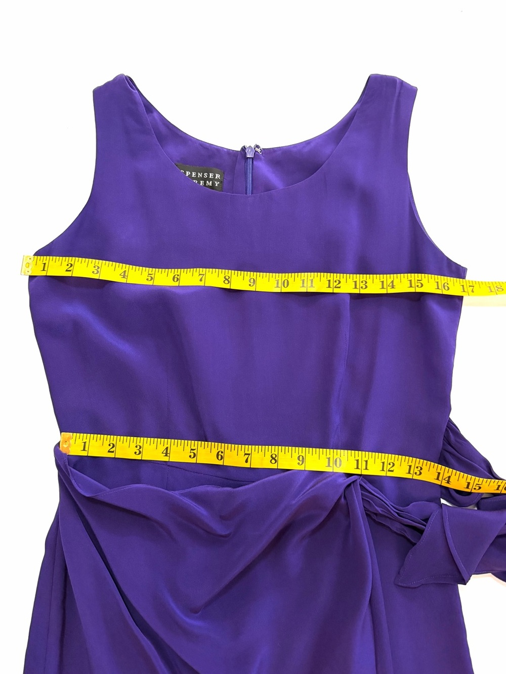 Spenser Jeremy Purple Silk Sheath Sleeveless Column Tank Dress Size 4 Maxi Soft - Picture 15 of 15